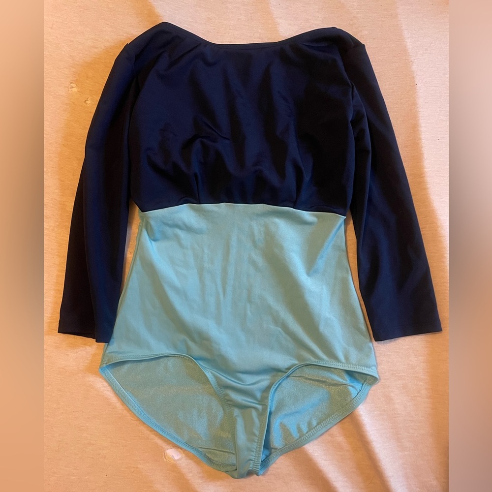 Natalie Dancewear 3/4 Sleeve Colorblock Leotard (Adult S)